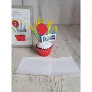Hallmark NEW happy big birthday! ornament Xmas cupcake